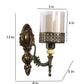 Glimmera Antique Gold Iron Wall Light  | E27 holder | Included Bulb | Eliante by Jainsons Lights