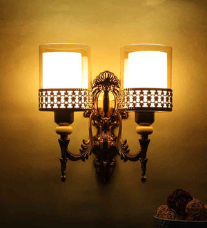 Luminae Antique Gold Iron Wall Light  | E27 holder | Included Bulb | Eliante by Jainsons Lights