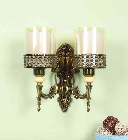 Luminae Antique Gold Iron Wall Light  | E27 holder | Included Bulb | Eliante by Jainsons Lights