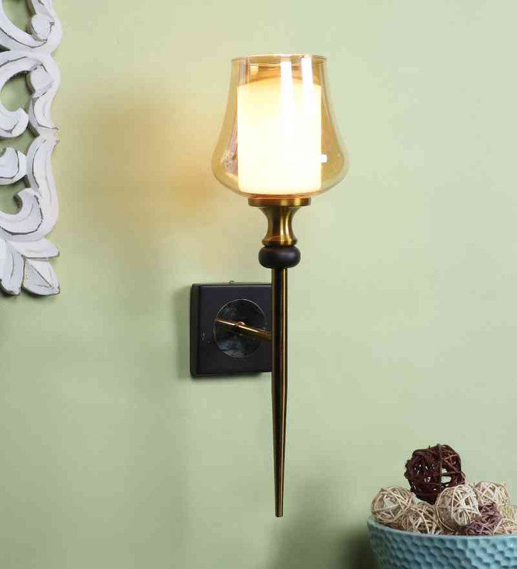 Luxora Antique Gold Iron Wall Light  | E27 holder | Included Bulb | Eliante by Jainsons Lights