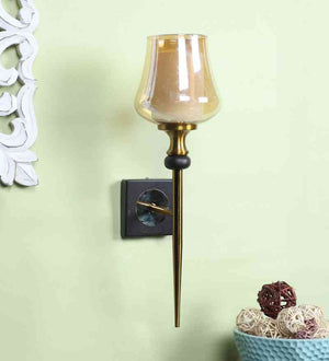 Luxora Antique Gold Iron Wall Light  | E27 holder | Included Bulb | Eliante by Jainsons Lights