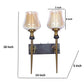 Phiora Gold and Brown Iron Wall Light  | E27 holder | Included Bulb | Eliante by Jainsons Lights