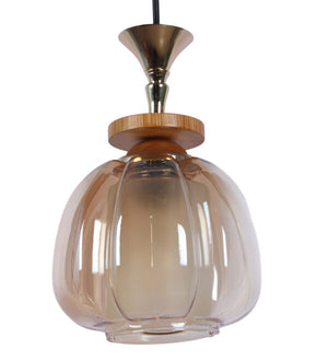 Velante Modern Glass Hanging Light for Living Room & Dining Area | Metal Ceiling Lamp with Elegant Glass Shade | 3 Years Warranty | Free Bulb