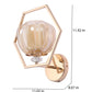 Hexagon Frame Glass Wall Light | Designer Gold Metal Wall Lamp for Bedroom & Dining Room | 3 Years Warranty | Free Bulb