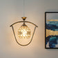 Crystaline Modern Glass Hanging Light for Living Room & Dining Area | Metal Ceiling Lamp with Elegant Glass Shade | 3 Years Warranty | Free Bulb
