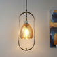 Amberic Modern Glass Hanging Light for Living Room & Dining Area | Metal Ceiling Lamp with Elegant Glass Shade | 3 Years Warranty | Free Bulb