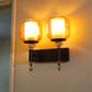 Velora Double Glass Wall Light | Luxury Metal Body Twin Wall Lamp for Living Room & Bedroom | 3 Years Warranty | Free Bulb