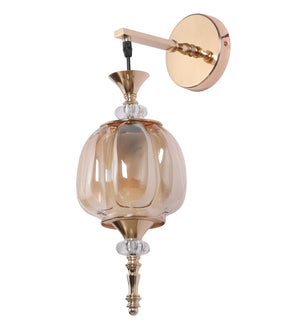 Elara Double Ribbed Glass Wall Light | Designer Twin Wall Lamp for Living Room & Hallway | 3 Years Warranty | Free Bulb