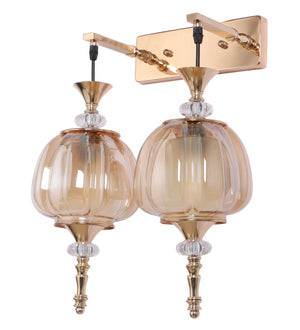 Elara Ribbed Glass Wall Light | Modern Metal Wall Lamp for Bedroom & Living Room | 3 Years Warranty | Free Bulb