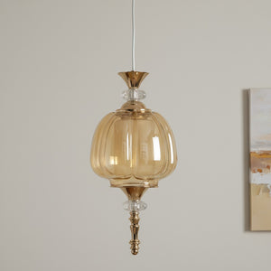 Belluno Modern Glass Hanging Light for Living Room & Dining Area | Metal Ceiling Lamp with Elegant Glass Shade | 3 Years Warranty | Free Bulb