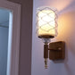Lunara Smoky Cylinder Glass Wall Light | Gold Metal Wall Lamp for Bedroom & Living Room | 3 Years Warranty | Free Bulb
