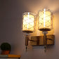 Lunara Dual Cylinder Glass Wall Light | Modern Twin Metal Body Wall Lamp for Living Room | 3 Years Warranty | Free Bulb