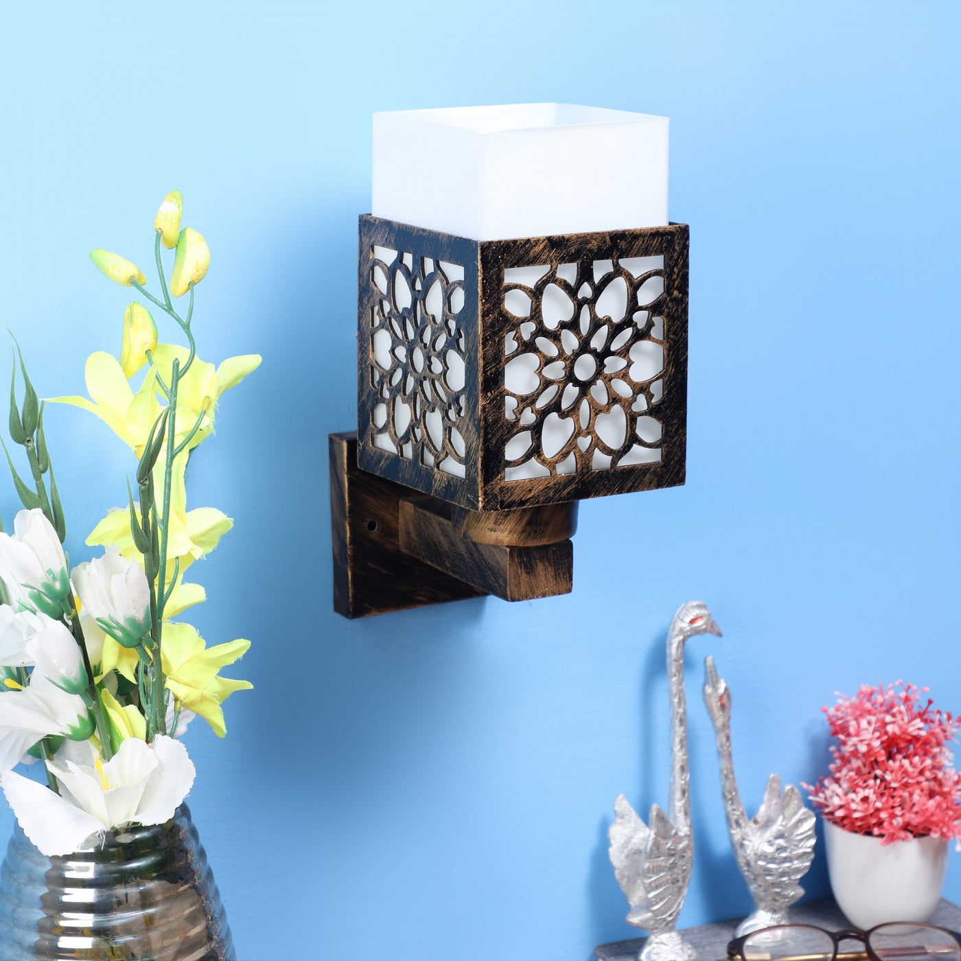 Gold Metal Wall Light - S-71-1W-AB - Included Bulb