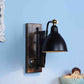 Orlise Brown and Black Wood and Iron Wall Light  | E27 holder | Included Bulb | Eliante by Jainsons Lights