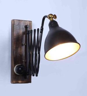 Orlise Brown and Black Wood and Iron Wall Light  | E27 holder | Included Bulb | Eliante by Jainsons Lights
