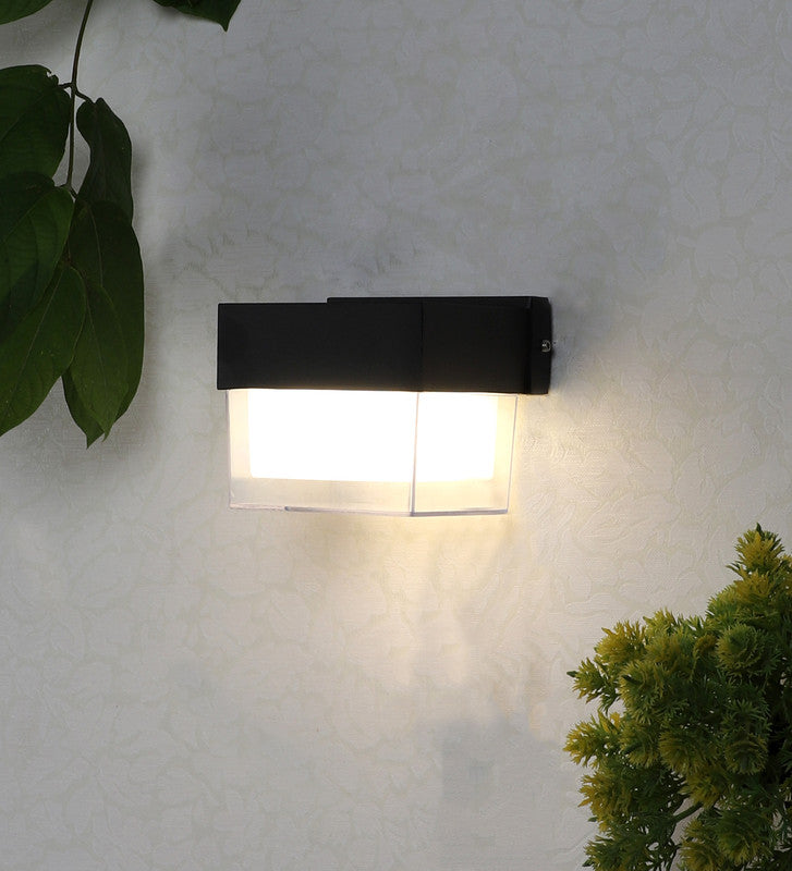 Eliante by Jainsons Lights-Outdoor Wall Light-SINGLE- GLASS-Inbuilt LED
