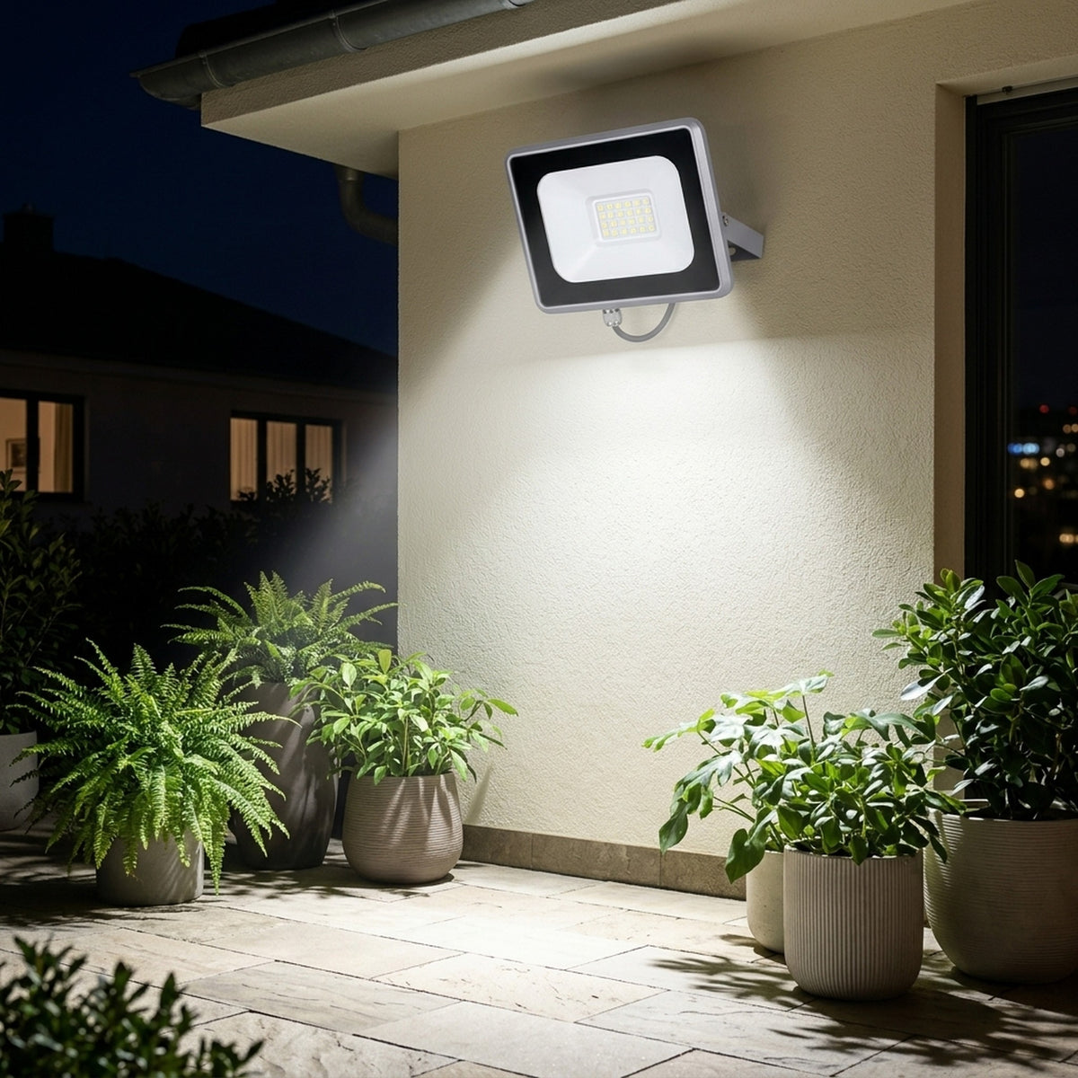 Black Bob LED Colour And White Flood Lights