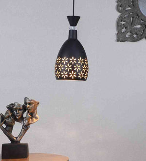 Zyvaria Black Iron Hanging Light  | E27 holder | Included Bulb | Eliante by Jainsons Lights