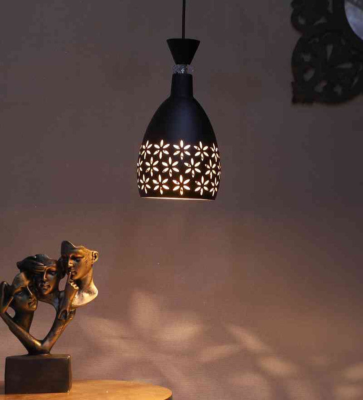 Zyvaria Black Iron Hanging Light  | E27 holder | Included Bulb | Eliante by Jainsons Lights