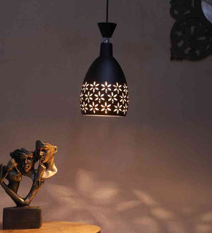 Zyvaria Black Iron Hanging Light  | E27 holder | Included Bulb | Eliante by Jainsons Lights
