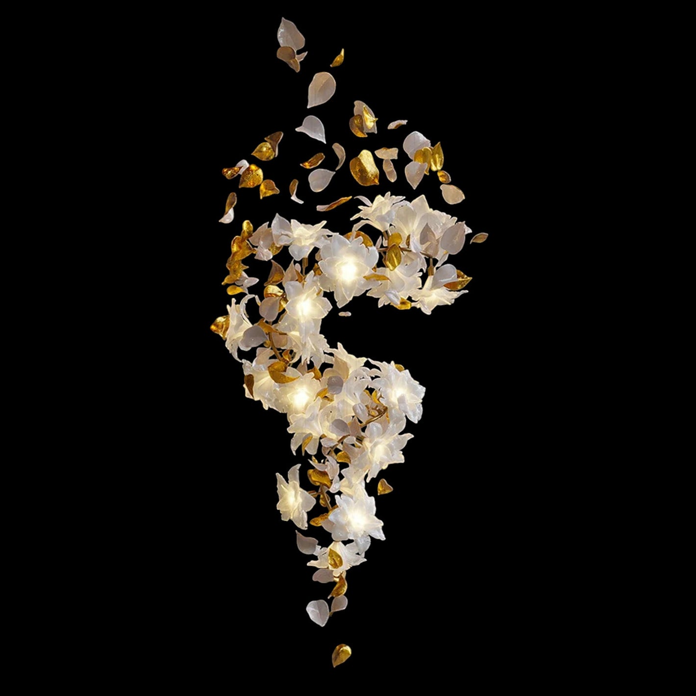 Celestara Lotus Crystal Chandelier – Elegant Floral Lighting for Luxury Interiors