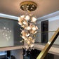 Celestara Lotus Crystal Chandelier – Elegant Floral Lighting for Luxury Interiors