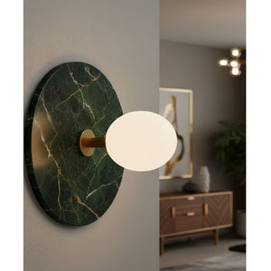 JS-TL Green Disk Orbis Wall Lamp TUL-WL-GRN-DISK-ORB-254