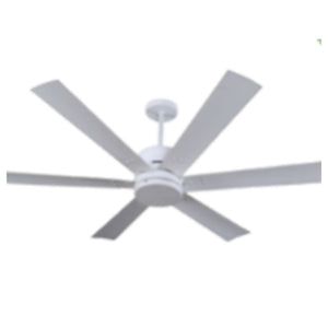 JS-LXR - LUX-V0007-We High Speed Modern Designer Fans White Finish 6 Metal Blades White Finish Size 1200mm 5 Years Warranty AC Motor