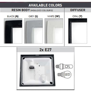 Fumangali EKTOR 2500 ROSA Led Pole Lights with Pole 36w Black Made in Italy