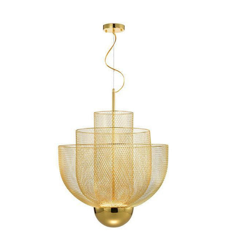 JS-SCH MESH DEE GOLD 12W Chandelier