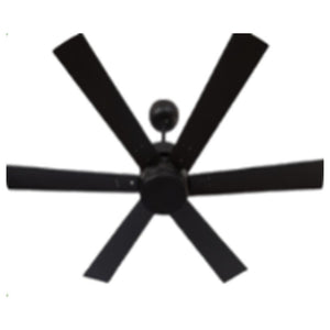 JS-LXR - LUX-V0006-Bk High Speed Modern Designer Fans Black Finish 6 Metal Blades Black Finish Size 1200mm 5 Years Warranty AC Motor