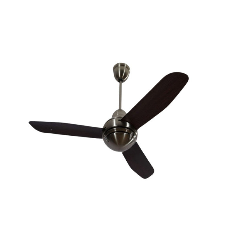 JS-LXR - LUX-V0008-As High Speed Modern Designer Fans Antique Brass Finish 3 Metal Blades Wood Finish Size 1200mm 5 Years Warranty AC Motor