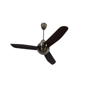 JS-LXR - LUX-V0008-As High Speed Modern Designer Fans Antique Brass Finish 3 Metal Blades Wood Finish Size 1200mm 5 Years Warranty AC Motor