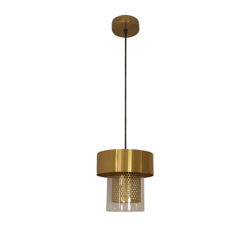 JS-SCH 1012 HANGING BRASS + CLEAR GLASS Hanging Light
