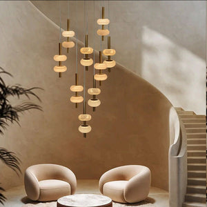 JS-TL Marble Space Age Chandelier Marbel Chandeliers