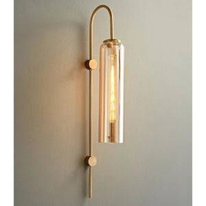 JS-SCH FLOAT AMBER BRUSH BRASS Wall Light