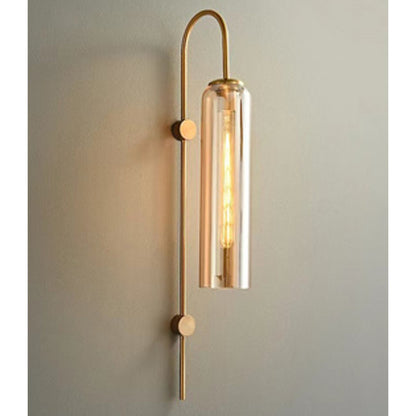 JS-SCH FLOAT AMBER BRUSH BRASS Wall Light