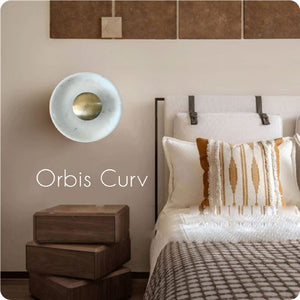 JS-TL White Orbis Curv Wall Lamp TUL-WL-ORB-CURV-WHT-254