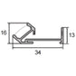 JSAS-Edge Profile Sided With Veneer Slot Shelf Edge Alluminium Profile For Strips