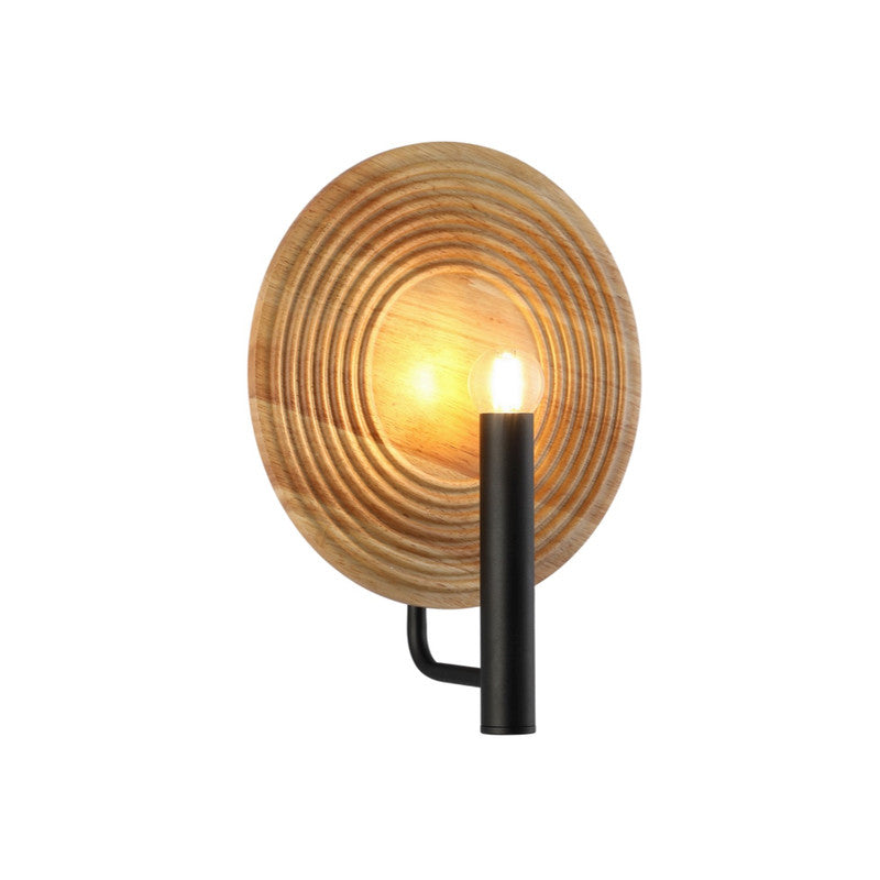 JS-SCH EMMA WD WOOD + BLACK E14 Wall Light