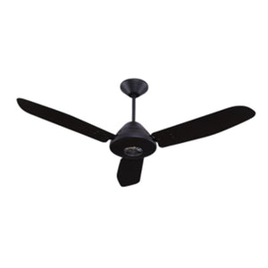 JS-LXR - LUX-V0014-Bk High Speed Modern Designer Fans Black Finish 3 Metal Blades Black Finish Size 1200mm 5 Years Warranty AC Motor