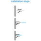 JSAS-Glass Shelf Surface Glass Shelf Alluminium Profile For Strips