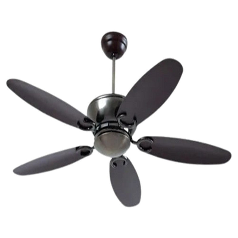 JS-LXR - LUX-V0030-Nk High Speed Modern Designer Fans Nickel Black Finish 5 Metal Blades Black Finish Size 1200mm 5 Years Warranty AC Motor