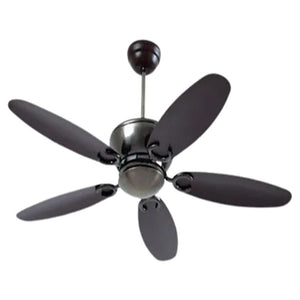JS-LXR - LUX-V0030-Nk High Speed Modern Designer Fans Nickel Black Finish 5 Metal Blades Black Finish Size 1200mm 5 Years Warranty AC Motor