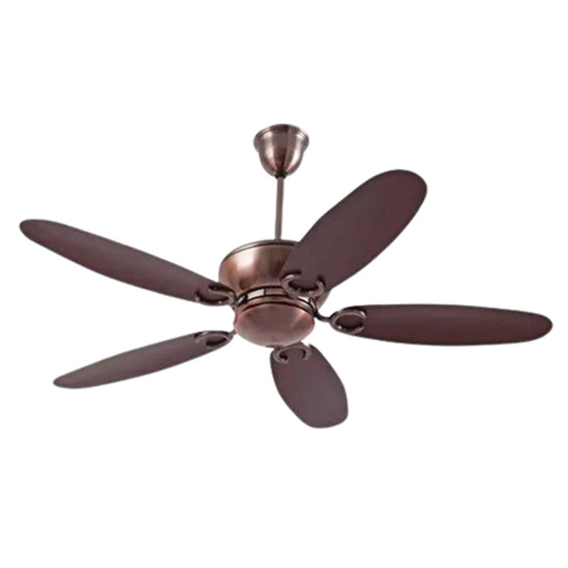 JS-LXR - LUX-V0026-Ar High Speed Modern Designer Fans Antique Copper Finish 5 Metal Blades Wood Finish Size 1200mm 5 Years Warranty AC Motor