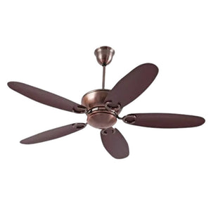 JS-LXR - LUX-V0026-Ar High Speed Modern Designer Fans Antique Copper Finish 5 Metal Blades Wood Finish Size 1200mm 5 Years Warranty AC Motor