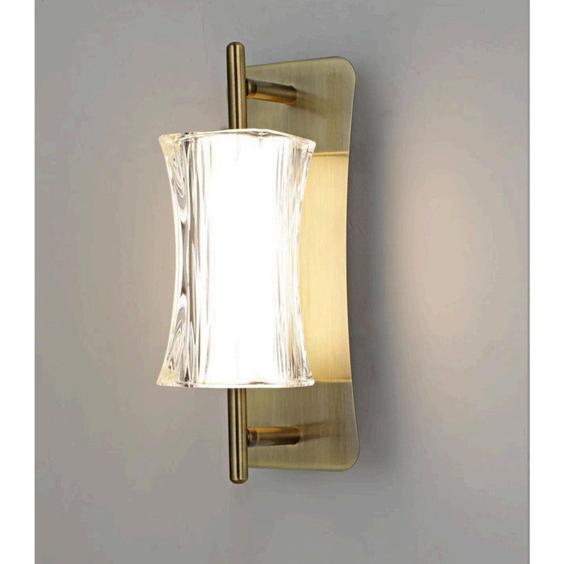 JS-SCH CANTON Antique Brush Brass 18W Wall Light