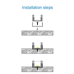 JSAS-Basic LP 01-02 Recessed Alluminium Profile For Strips