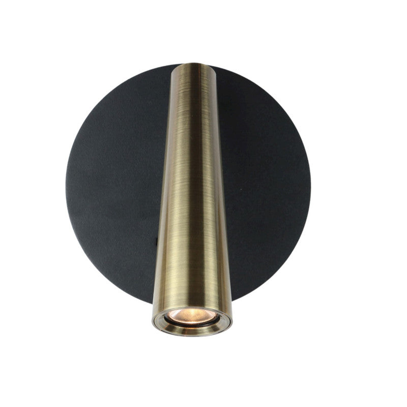 JS-SCH BLACK + AB EVA SPOT 3W Wall Light