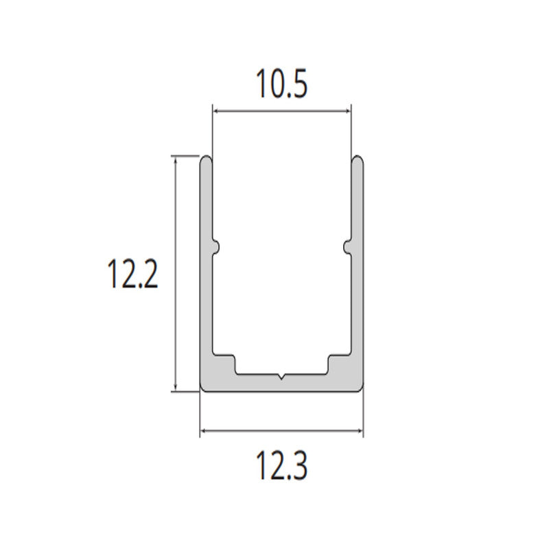 JS-JAS Aluminium Mounting Channel for Flexible Linear Profiles CH-ALS-1010